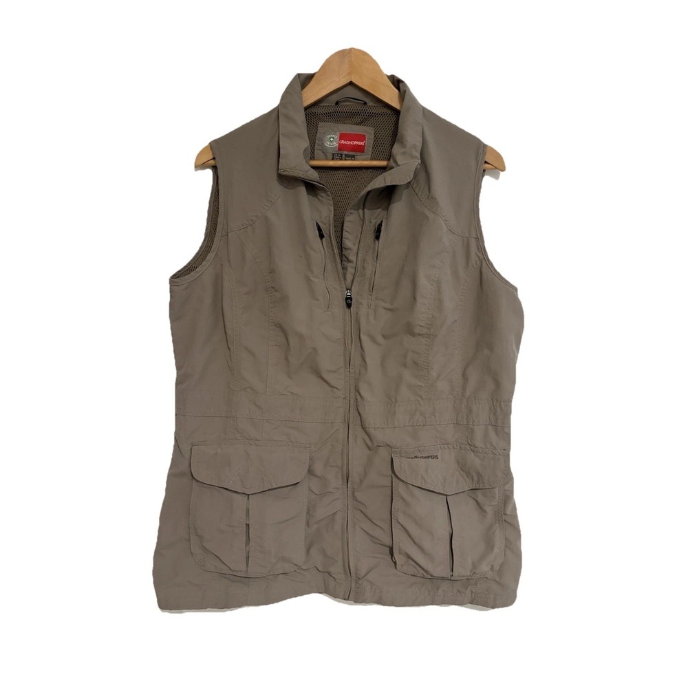 Craghoppers Insect Shield National Geographic Adventure Travel Vest Sz 12 Khaki